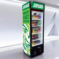 Réfrigérateur vertical à porte unique, à température unique, en marbre, pour boissons, refroidisseur à air, en vente