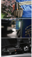 Lampe stylo LED double faisceau avec base magnétique, rechargeable, portable, lampe de travail, câble USB inclus, lampe stylo à fixation supérieure, outils de réparation automobile