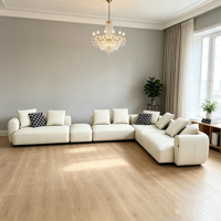 Ensemble de canapés modulables en cuir véritable et éponge, design moderne, écologique, durable, combinaison flexible pour espaces variés