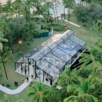 Tente de réception de luxe pour mariages et événements, chapiteau à structure noire, type Atrium, pour 100, 300, 500, 1000 personnes, grande tente de fête