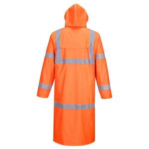 PORTWEST - H445ORRM Abrigo naranja de alta visibilidad de 122cm-EAN 5036108348350 ROPA DE TRABAJO DE LA HI-VIS - Product Image 2