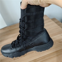 Bottes de jungle tactiques légères et respirantes en toile noire DFJB03 Asiaon