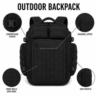 Mochila Personalizada para Senderismo, Camping y Trekking, de Gran Capacidad, con Múltiples Compartimentos, Resistente al Agua, Duradera y Transpirable