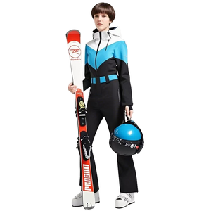 AQTQ moda invierno al aire libre cálido a prueba de viento monos para <span class=keywords><strong>mujer</strong></span> chaqueta de Snowboard pantalones de nieve y chaqueta impermeable conjunto de traje de esquí - Product Image 4