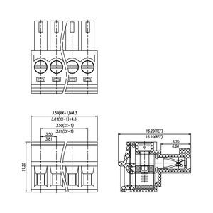 15EDGK 3,81 мм PCB подключаемые клеммные разъемы 2P-24P прямоугольные KF2EDGK медные MC1.5/-ST-3.81 MC1.5/-ST-3.5 EC38 - Product Image 2