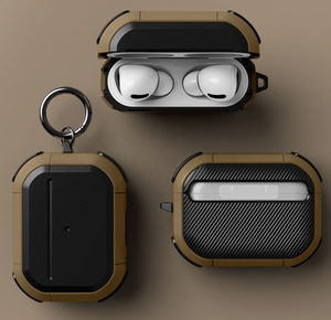 Étui pour écouteurs antichoc PC Gel hybride pour Airpods <span class=keywords><strong>Pro</strong></span>, housse d'armure PC TPU 2 en 1 pour <span class=keywords><strong>Airpdos</strong></span> <span class=keywords><strong>Pro</strong></span> 1/2 - Product Image 1