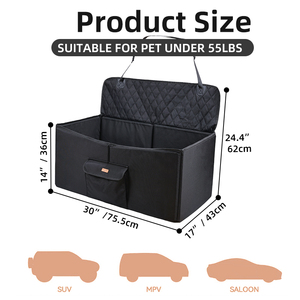 Cama extragrande de lujo para perros y mascotas, cama de viaje para asiento trasero, cómoda cama elevada para perros pequeños, alfombrillas y almohadillas Premium para mascotas - Product Image 6