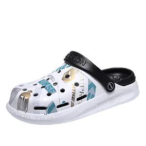 Yeni erkek nefes Sandal 2022 yaz takunya bahçe ayakkabısı kauçuk ahşap tabanlar erkek el ilanları kamuflaj yürüyüş botları