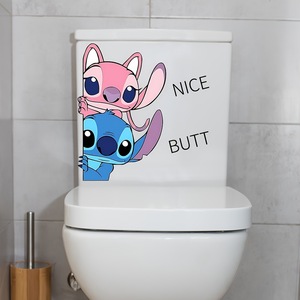 Pegatina de PVC impermeable con diseño de Stitch para inodoro, decoración para el hogar, para el baño de los niños - Product Image 4