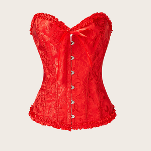 새로운 스타일 바디 쉐이핑 신부 코르셋 원피스 피시본 복부 허리 넥타이 레이스 자수 활 장식과 섹시한 코르셋 - Product Image 1