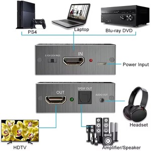 Extracteur audio numérique PCM DTS 5.1 HDCP Dolby compatible HDMI vers <span class=keywords><strong>SPDIF</strong></span> optique et convertisseur de casque <span class=keywords><strong>jack</strong></span> 3,5 mm pour Blu-ray - Product Image 5