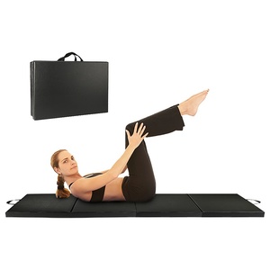 Tapete de Ejercicio de Cuero PVC Engrosado, Impermeable y Antideslizante, Plegable en Cuatro Partes, Multifuncional para Yoga, Baile, Gimnasia y Entrenamiento - Product Image 1
