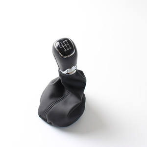 Pommeau de levier de vitesse en cuir, 5 ou 6 vitesses, pour Golf 3 4 5 6 VW, design ergonomique - Product Image 5