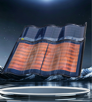 Tuile solaire BIPV, tuile solaire courbée, tuile solaire flexible, bardeau solaire pour toiture, bardeau photovoltaïque, tuile solaire pour toiture