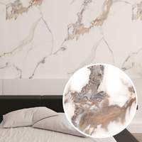 Panneau mural en PVC effet marbre, texture pierre naturelle de luxe, imperméable, matériau décoratif pour projets intérieurs de villas et hôtels, fabriqué par Y Board Factory