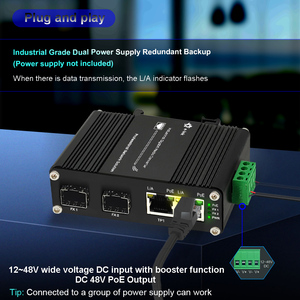 Commutateur Ethernet industriel Gigabit PoE++ 90W, 2 ports <span class=keywords><strong>RJ45</strong></span> 802.3bt, 2 ports fibre SFP, montage <span class=keywords><strong>DIN</strong></span> et <span class=keywords><strong>rail</strong></span> -40 ° C à 80 ° C CE FCC RoHS - Product Image 2