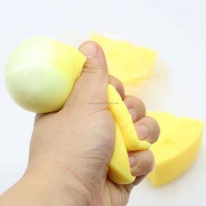 Pelotas Antiestrés Kawaii de Queso, Juguetes Blandos para Aliviar el Estrés, Novedad en Tendencia en TikTok - Product Image 2