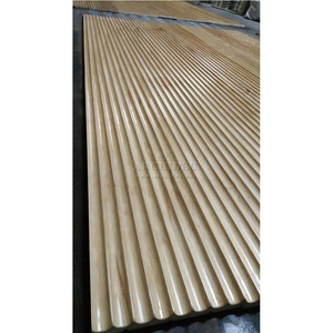 Strisce di parete di arte 3d <span class=keywords><strong>in</strong></span> <span class=keywords><strong>legno</strong></span> massello intagliate a macchina di lusso su misura - Product Image 3