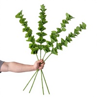 Bunga Plastik Imitasi Moluccella 90cm, Daun Hijau, Dekorasi Rumah, Pernikahan, Halloween, Hiasan Rumah