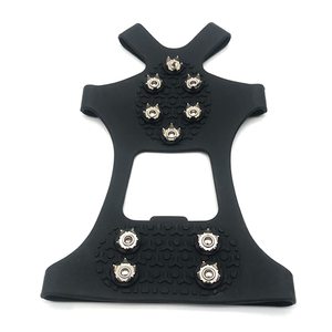 Crampons à glace professionnels à 10 crampons pour le camping et l'escalade, antidérapants, pour la marche sur la neige et la glace, avec pointes en silicone - Product Image 5