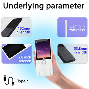 4G Duoqin Qin 1S + Không Có Google Dual Sim Nhỏ Di Động 1GB + 8GB Retro Cũ Phổ Biến Chờ Không Có Máy Ảnh Màn Hình Lớn Nút Chức Năng Điện Thoại - Product Image 2