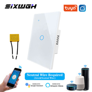 Sixwgh thông minh cho tuya Wifi chuyển đổi 1/2/3 gang nút cảm ứng Alexa & Google nhà tương thích 600W tải 16A ứng dụng từ xa bền đối với chúng tôi - Product Image 2