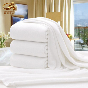 ผ้าเช็ดตัวอาบน้ำ 70x140 ซม. ผ้าฝ้ายแท้ หนาพิเศษ สีขาว สำหรับใช้ในโรงแรม - Product Image 2