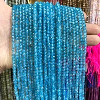 Perles de pierres précieuses en turquoise naturelle de Hubei, Chine, en vrac, facettées en forme de cube, perles carrées de 4*4 mm pour la fabrication de bijoux