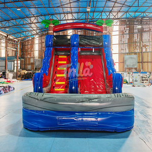 Structure gonflable commerciale en PVC pour parc aquatique, avec toboggan sec et aquatique, idéale pour la <span class=keywords><strong>location</strong></span> événementielle - Product Image 6