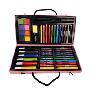 Ensemble <span class=keywords><strong>de</strong></span> peinture, <span class=keywords><strong>dessin</strong></span> et écriture pour enfants, 50 pièces, papier et crayons en bois, stylos à aquarelle, fournitures artistiques complètes, cadeau parfait - Product Image 2