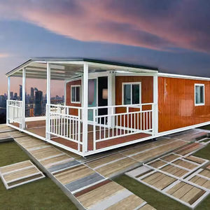 Maisons préfabriquées certifiées ISO 9001, <span class=keywords><strong>maison</strong></span> conteneur extensible à double aile de 40 pieds, solution <span class=keywords><strong>clé</strong></span> <span class=keywords><strong>en</strong></span> <span class=keywords><strong>main</strong></span> pour bureau, hôtel, villa, hôpital - Product Image 1