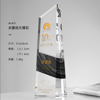 Trophée en marbre écologique, médaille de trophée en cristal pour sports, basketball, golf, danse, football américain, coupe de récompense personnalisée par sublimation