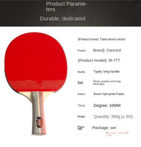 Professioneller Loki K-X1 Tischtennisschläger mit beidseitigem Noppen-Innen-Gummi, 7-Schicht-Pappelholzboden, 200g, 252x148mm - Product Image 6