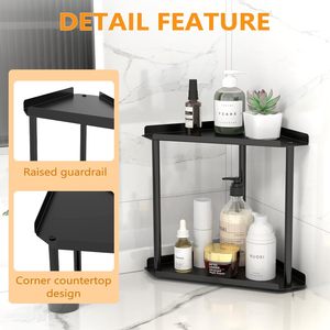 Organizador de Baño Triangular de 2 Niveles, Moderno y Minimalista, para Encimera de Baño, Maquillaje, Cocina, Esquina del Baño, Almacenamiento - Product Image 4
