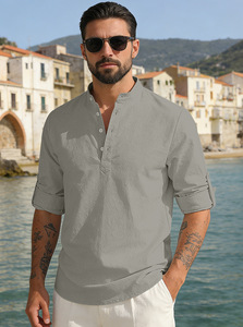 Camisa de Hombre de <span class=keywords><strong>Malla</strong></span> Transpirable, de Secado Rápido, a la Moda, Informal, para Verano 2026, Personalización al por Mayor Disponible - Product Image 3