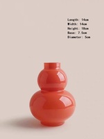 Vase en verre rouge haut de gamme de style médiéval, vase en verre français de haute qualité pour café