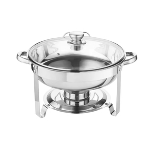 Scaldavivande in vetro da 4,5 litri, argento, con scomparti interni, per catering, matrimoni, buffet, attrezzatura per mantenere caldi gli alimenti - Product Image 1