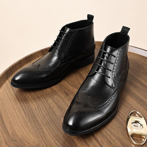 รองเท้าหนังผู้ชายสไตล์คลาสสิกย้อนยุค ลายใหม่ กันลื่น เหมาะสำหรับธุรกิจ  แบบทางการและลำลอง ระดับไฮเอนด์ สวมใส่สบาย - Product Image 4