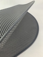 Tapis à litière pour chat en EVA double couche en forme d'éventail, nid d'abeille, anti-éclaboussures, tapis de récupération de litière pour chat