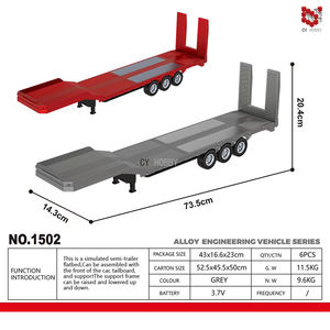 Remolque <span class=keywords><strong>de</strong></span> Metal RC Huina 1502 Modelo 1/18 Plataforma Semirremolque 770s Camión Tractor a Control Remoto Vehículo RC Modelo <span class=keywords><strong>de</strong></span> Camión <span class=keywords><strong>de</strong></span> <span class=keywords><strong>Juguete</strong></span> - Product Image 4