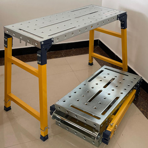 Industrial Folding <b>Step</b> <b>Platform</b> Galvanized Steel Work Stand Non Slip Portable Maintenance Equipment for Commercial Use - Product Image 5