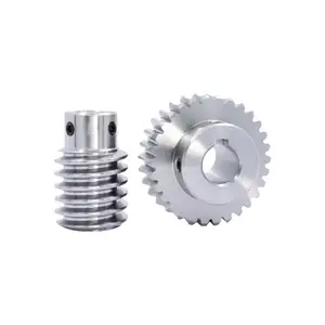 45 # Worm Gear Worm trục 0.5 1 1.5 mô-đun tỷ lệ tốc độ 20 25 30 40 50 Turbo Worm Gear