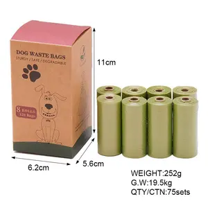 Bolsas Biodegradables y Compostables para Excremento <span class=keywords><strong>de</strong></span> Perro, 120 Unidades, Bolsas para Desechos <span class=keywords><strong>de</strong></span> Mascotas para Paseos al Aire Libre - Product Image 2