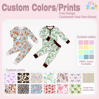 Ensemble pyjama enfant imprimé baies et branches de pin festives, haut à manches longues et pantalon à revers à carreaux, pour la veille de Noël, tenue familiale, personnalisable OEM