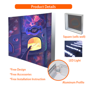定制单面悬挂式装饰墙LED背光铝框<span class=keywords><strong>SEG</strong></span>布艺LED灯箱广告灯箱室内 - Product Image 3