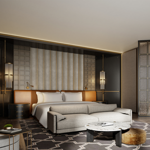 Ensemble de meubles pour chambre d'hôtel 5 étoiles, projet de développement, meubles de chambre d'hôtel modernes, design pour projet hôtelier - Product Image 2