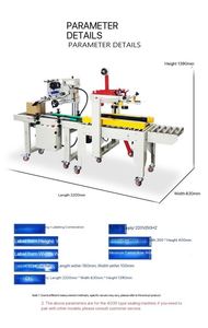 Machine de fermeture de boîtes/étuis, machine de scellage de cartons avec unité de collage latéral, machine d'emballage de cartons, machine de fabrication de boîtes en carton - Product Image 2