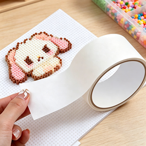 Ruban de masquage blanc et papier de protection, rouleau de 10 m pour perles thermocollantes, ruban de transfert haute adhérence, accessoire pour jouets éducatifs - Product Image 6