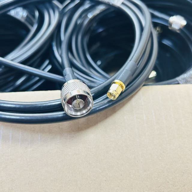 Ystoom 5D-FB Black RF Coaxial Pigtail Cable N Male to -Male 3 Meters 0-6GHz 25 Return Loss 50 PTFE/FEP Jacket