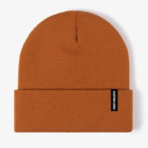 Custom Women <b>Men</b> Soft Warm <b>Winter</b> Unisex Cuffed Knitted Skull Cap Beanie <b>Hat</b> With Woven Label - Product Image 1